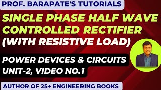 SINGLE PHASE HALF WAVE CONTROLLED RECTIFIER WITH RLOAD [upl. by Sada]