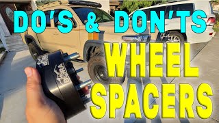 Things You MUST KNOW about Wheel Spacers  DOs and DONTs [upl. by Werna543]