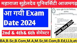 आ गया exam date Maharaja suheldev university azamgarh exam date 2024msdsu azamgarh exam news today [upl. by Acquah]