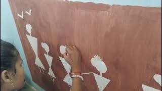 Janjatiya Gaurav Diwas Day 2 Warli Painting on School Walls [upl. by Baumann]