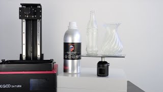 3Dprinting clear resin on the Elegoo Saturn  Timelapse of Liqcreate Clear Impact [upl. by Curry]