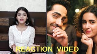 Badhaai Ho official trailer l Trailer reaction video l Ayushmann Khurrana l Sanya Malhotra [upl. by Assenat]