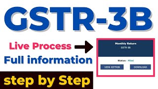 GSTR 3B Return Filing 2024  How to File  GSTR3B Kaise File kare  GST File kaise kare [upl. by Hattie598]