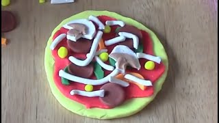 Play Doh Pizza  طريقة عمل معجون الاطفال  بيتزا  صلصال الاطفال  طين اصطناعي [upl. by Alinna]