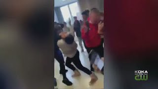 Fight Breaks Out In Hallway Of Highlands High School [upl. by Hsreh]