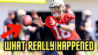 Spencer Rattler MAKING PLAYS At New Orleans Saints Rookie Camp Might STEAL Derek Carrs Job [upl. by Einwahr573]