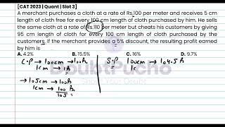 CAT 2024  CAT 2023 Quant Slot 3  Q11 Video Solution  doubtpucho [upl. by Infeld278]