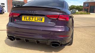 Audi RS3 Saloon DSG  Merlin Purple  550BHP MRC S2  Mega Spec  Ultimate RS3 [upl. by Sylera]