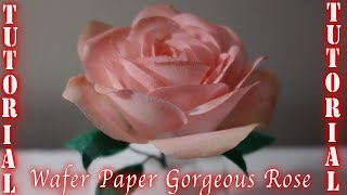 A Simple Wafer Rose Tutorial How To Work with Edible Wafer Paper Rose Tutorial DIY from Art Tart [upl. by Weyermann]