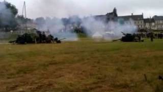 25 pounder field guns Normandy Fire Mission 2011 [upl. by Nedloh397]