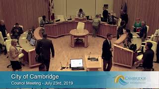 City of Cambridge Council  July 23 2019 [upl. by Knapp]