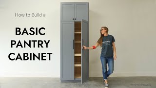 How to Build a Simple Pantry Cabinet with Pull Out Shelves [upl. by Drahnreb672]