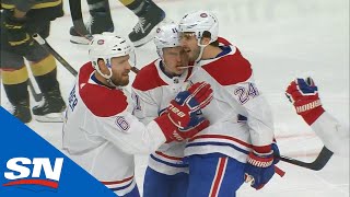 Canadiens’ Phillip Danault Records First Career HatTrick Against Golden Knights [upl. by Norvan110]