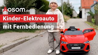 KinderElektroauto mit Sicherheitsgurt Fernbedienung Scheinwerfern Musikfunktion [upl. by Enirak]