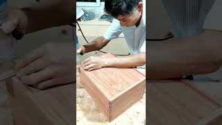 Mortise and tenon structure portable tea box with rounded corners woodworkingdiy [upl. by Alisan43]