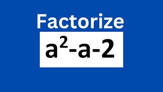 Factorize a2a2 [upl. by Eillim]