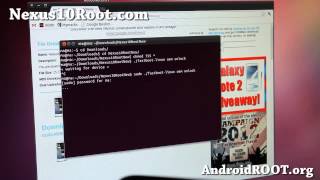 How to Root Nexus 10 on LinuxUbuntu Android 442443444 [upl. by Naoj]