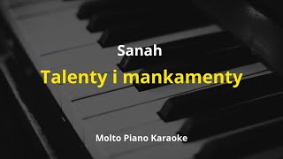 Sanah  Talenty i mankamenty Karaoke Instrumental Piano [upl. by Agee]