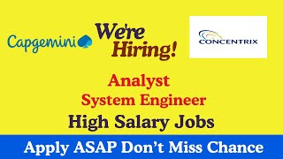 Capgemini Off campus Hiring  Concentrix Latest Job  Apply Now [upl. by Frans]