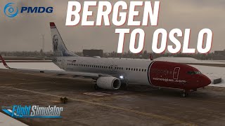 BGO  ENBR  OSL  ENGM✈️  NORWEGIAN Ops with PMDG 737800 🥳😍 [upl. by Alyacim52]