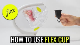 How to Use Flex Cup  Menstrual Cup Insertion amp Removal Tutorial  Flex [upl. by Llahsram]