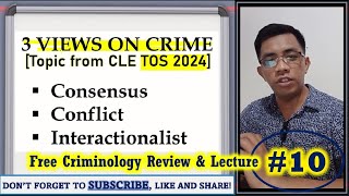 TOS Topic Three 3 Views on Crime  Criminology Review amp Lecture 10 [upl. by Bennink]