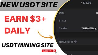 New Usdt Mining Website 2024  New TrxMining Website Today  Usdt Earning Platform Website [upl. by Elianora]