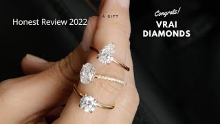 VRAI Diamonds Engagment Ring  Lab Created Diamonds  Honest Review 2022 [upl. by Eatnoed]