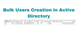 Bulk users creation powershell script for active directory [upl. by Idnas440]