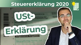 Steuererklärung 2020  USt Erklärung ausfüllen [upl. by Robinett]