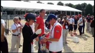 Charlotte Dujardin and Valegro prepare for the medal ceremony [upl. by Lindblad803]