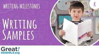 What does kindergarten writing look like  Milestones from GreatSchools [upl. by Aryajay]