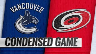 100918 Condensed Game Canucks  Hurricanes [upl. by Crow]