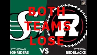 Saskatchewan Roughriders vs Ottawa RedBlacks  CFL Command Centre decides who should win the game [upl. by Harahs]