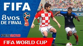 FRANCIA VS CROACIA OCTAVOS DE FINAL MUNDIAL RUSIA 2018 PES 18 [upl. by Eob]