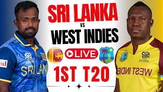 Sri Lanka vs West Indies live 1st T20  SL vs WI live  live cricket match today  Cricket live [upl. by Ardnekal]