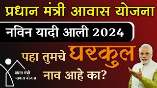 प्रधान मंत्री आवास योजना घरकुल यादी  Pradhanmantri Awas Yojana 2024 List  PM Awas Scheme List 2024 [upl. by Tnecillim]