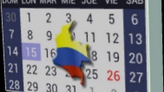 Calendario Festivos Colombia [upl. by Nwahsud]