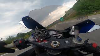 GSXR 600  Top Speed amp Acceleration M4 exhaust [upl. by Eirrem]