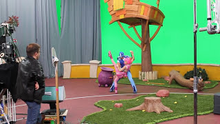 LazyTown Bing Bang behind the scenes with Chloe Lang Season 4 [upl. by Nenerb]