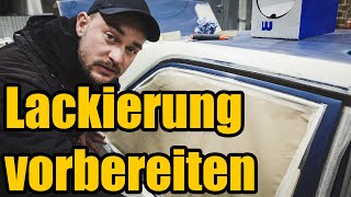 Fahrzeuglackierung richtig vorbereiten  Schleifen Abkleben  500SE W126 [upl. by Sosthenna]