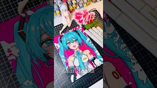 Miku Hatsune  Spill Art shorts miku hatsunemiku art drawinganime [upl. by Nuhsar]