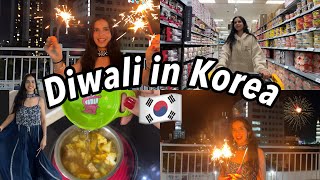 🇰🇷My first Diwali in Korea 💓 shopping cooking at home 👩🏻‍🍳🛍️ [upl. by Learsi]