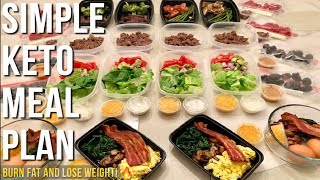 Simple Keto Meal Plan For The Week  Burn Fat and Lose Weight [upl. by Armbruster]