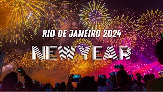 Rio de Janeiro 2024 New Years Fireworks Celebration [upl. by Esalb]