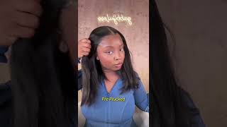 Crimp curls with pre everything yaki bob wig💗ashimaryhair wigs gluelesswig hairtutorial shorts [upl. by Adnovay]