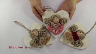 tutorial angioletto con nastro in velluto by Sandra fili e folletti [upl. by Jenifer]