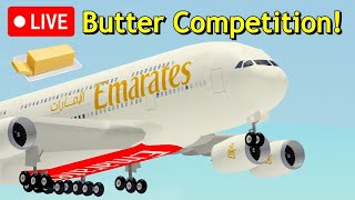 🔴LIVE  PTFS Butter Competition  Roblox Pilot Training Flight Simulator [upl. by Worrad445]