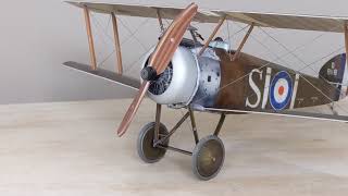 Microaces Sopwith Camel F1 Rotary Engine With the Cowling On [upl. by Naesad]