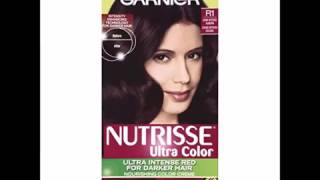 Garnier Nutrisse Haircolor R1 Dark Intense Auburn Nourishing Color Creme Permanent [upl. by Akemahs309]